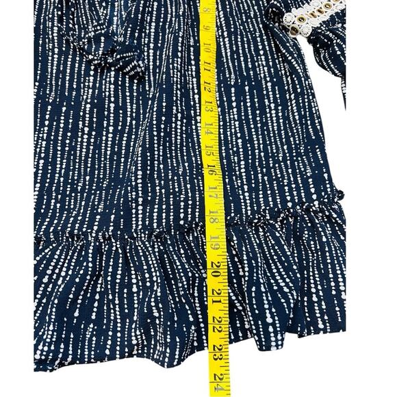 Misa Los Angeles Navy & White Carmen oversized Top - Picture 16 of 16